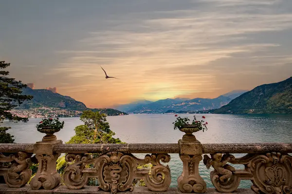 Como Gölü wiew, Bellagio yakınlarındaki, piedmonte, İtalya