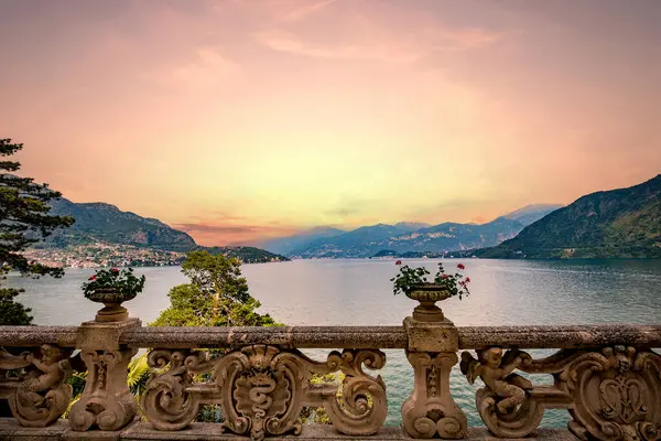 Como Gölü wiew, Bellagio yakınlarındaki, piedmonte, İtalya