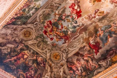 Roma, İtalya, 13 Haziran 2015: Tavan fresk tarafından Pierre de Cortone, Palazzo Barberini, 13 Haziran 2015, Roma, İtalya