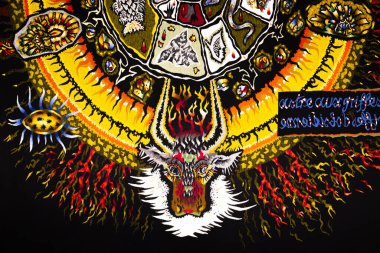 ANGERS, FRANCE, 22 Mart 2024: Le chant du monde l goblen, Jean Lurcat, Saint-John Ortaçağ Hastanesi, Angers, Fransa