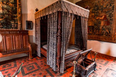 AMBOISE, FRANCE, 26 Mart 2024: Amboise Şatosu, Loire Vadisi, Fransa