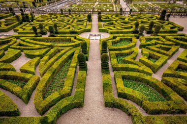 ANGERS, FRANCE, 25 Mart 2024: Angers yakınlarındaki Chateau de Villandry 'nin dış dekorları, Loire Valley, Fransa