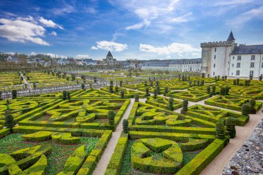 ANGERS, FRANCE, 25 Mart 2024: Angers yakınlarındaki Chateau de Villandry 'nin dış dekorları, Loire Valley, Fransa