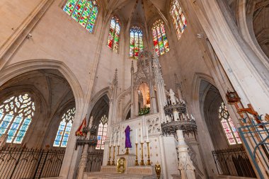 CLERY, FRANCE, 29 Mart 2024, Clery Kraliyet Manastırı, Orleans, Loire Valley, Fransa