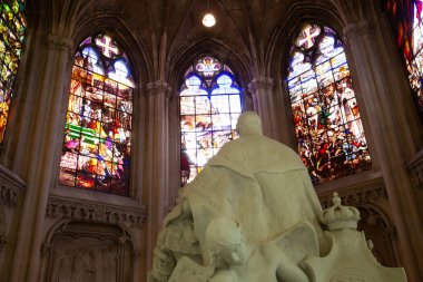 DREUX, FRANCE, MAY 15, 2024 : The Royal Chapel of Dreux, built in 19th century,  is the traditional gothic burial place of members of the House of Orleans.  clipart