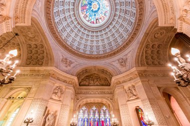 DREUX, FRANCE, MAY 15, 2024 : The Royal Chapel of Dreux, built in 19th century,  is the traditional gothic burial place of members of the House of Orleans.  clipart