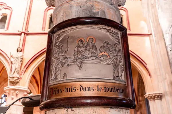 stock image LOUVIERS, EURE, NORMANDY, FRANCE, MAY 09, 2024 : interiors and architectural details of gothic Church of Notre-Dame de Louviers