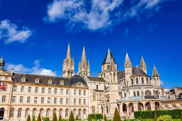 stock image CAEN, CALVADOS, NORMANDY, FRANCE, MAY 15, 2024 : exteriors and architectural details of men's abbey, also known as Abbaye aux Hommes 