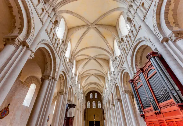 Stock image CAEN, CALVADOS, NORMANDY, FRANCE, MAY 16, 2024 : interiors and architectural details of church de la Trinite, also known as Ladies Abbey, Abbaye aux dames 