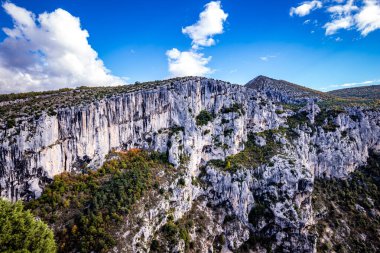 great canyon of the Verdon river, in Provence Alps, South of France clipart