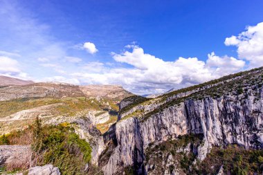 great canyon of the Verdon river, in Provence Alps, South of France clipart