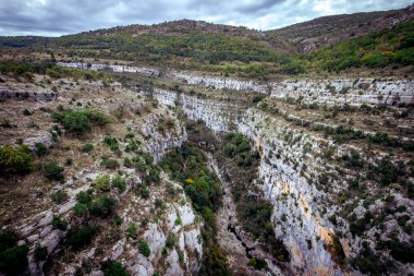 great canyon of the Verdon river, in Provence Alps, South of France clipart