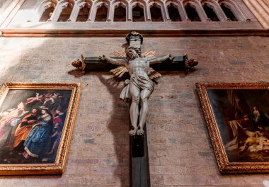 DIJON, FRANCE, OCTOBER 28, 2024 : interiors and architectural details of cathedral Sain-benigne