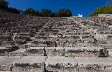 Epidaurus, Yunanistan, 12 Eylül 2017: Antik Tiyatro ve Epidaurus, 12 Eylül 2017 Argolis, peloponnese, Yunanistan