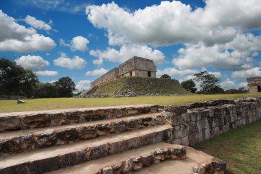 Uxmal, Yucatan, Meksika, Riviera Maya, Quintana Roo kalıntıları