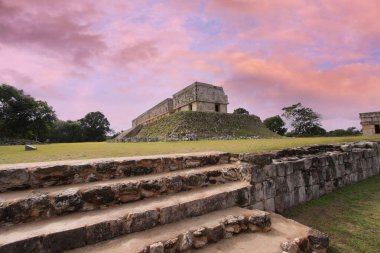 Uxmal, Yucatan, Meksika, Riviera Maya, Quintana Roo kalıntıları