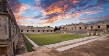 Uxmal, Yucatan, Meksika, Riviera Maya, Quintana Roo kalıntıları