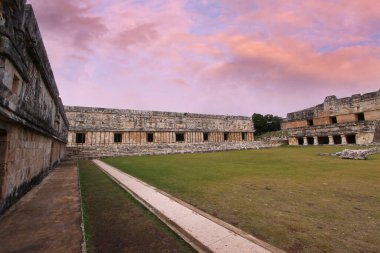 Uxmal, Yucatan, Meksika, Riviera Maya, Quintana Roo kalıntıları
