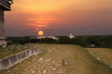 Uxmal, Yucatan, Meksika, Riviera Maya, Quintana Roo kalıntıları