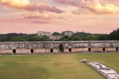 Uxmal, Yucatan, Meksika, Riviera Maya, Quintana Roo kalıntıları