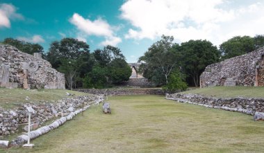 Uxmal, Yucatan, Meksika, Riviera Maya, Quintana Roo kalıntıları