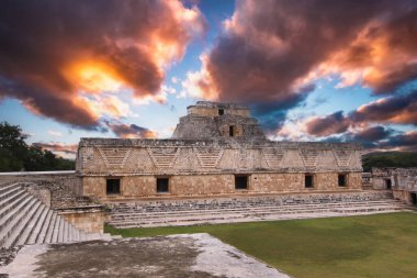Uxmal, Yucatan, Meksika, Riviera Maya, Quintana Roo kalıntıları