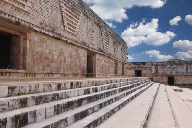 Uxmal, Yucatan, Meksika, Riviera Maya, Quintana Roo kalıntıları
