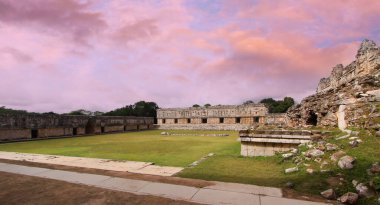 Uxmal, Yucatan, Meksika, Riviera Maya, Quintana Roo kalıntıları