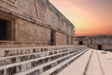 Uxmal, Yucatan, Meksika, Riviera Maya, Quintana Roo kalıntıları