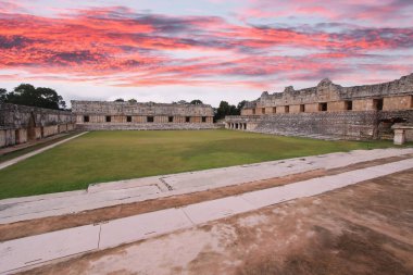 Uxmal, Yucatan, Meksika, Riviera Maya, Quintana Roo kalıntıları