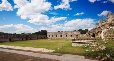 Uxmal, Yucatan, Meksika, Riviera Maya, Quintana Roo kalıntıları