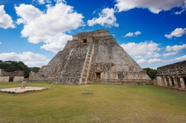 Uxmal, Yucatan, Meksika, Riviera Maya, Quintana Roo kalıntıları