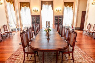 MAFRA, PORTUGAL, 13 Mart 2025, Mafra 'nın ulusal sarayının iç ve mimari detayları