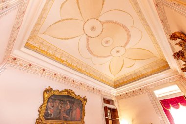 MAFRA, PORTUGAL, 13 Mart 2025, Mafra 'nın ulusal sarayının iç ve mimari detayları