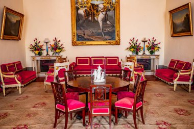 MAFRA, PORTUGAL, 13 Mart 2025, Mafra 'nın ulusal sarayının iç ve mimari detayları