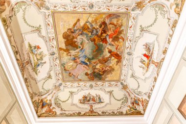 MAFRA, PORTUGAL, 13 Mart 2025, Mafra 'nın ulusal sarayının iç ve mimari detayları