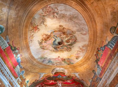 MAFRA, PORTUGAL, 13 Mart 2025, Mafra 'nın ulusal sarayının iç ve mimari detayları