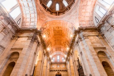 LISBON, PORTUGAL, 15 Mart 2025, Sao Vicente de Fora Manastırı 'nın mimari detayları, Lizbon, Portekiz
