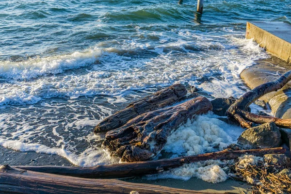 Egy Rövid Móló Óceán Felé Washingtoni Redondo Beachen — Stock Fotó