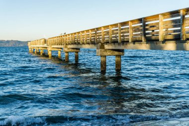 Dash Point, Washington 'daki boş iskele. Orta gelgit.