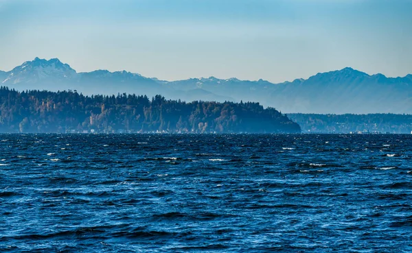Una Vista Panorámica Del Puget Sound Desde Seahurst Park Burien — Foto de Stock