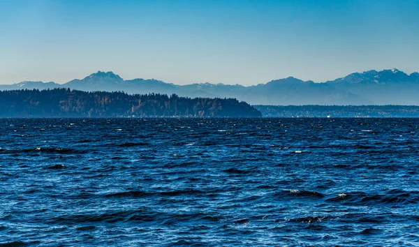 Vue Panoramique Puget Sound Depuis Seahurst Park Burien Washington — Photo