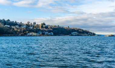 Batı Seattle, Washington 'daki Alki Plajı' ndaki binalar.
