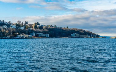 Batı Seattle, Washington 'daki Alki Plajı' ndaki binalar.