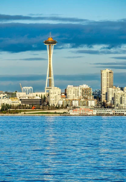 Washington Daki Seattle Silueti Manzarası Seyahat Sahnesi — Stok fotoğraf