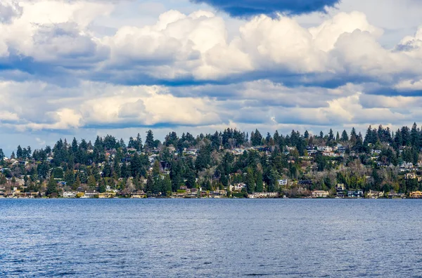 Wasterfront Home Lungo Lago Washington Bellevue Washington — Foto Stock