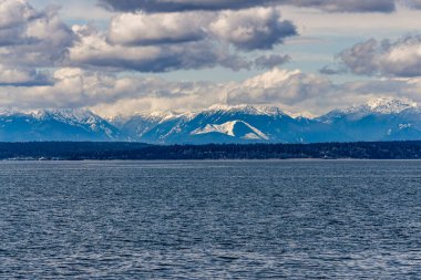 Uzakta olimpik ağız menzili olan Elliott Körfezi manzarası.