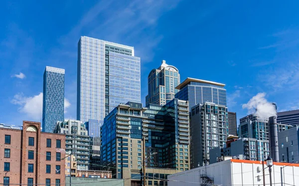 Olika Staden Skyskrapor Att Tröttna Seattle Washington — Stockfoto