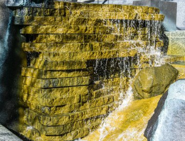 Seattle, Washington 'daki bir çeşmenin yakın plan çekimi..