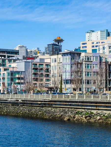 Mieszkania Lub Mieszkania Nad Brzegiem Morza Seattle Washington — Zdjęcie stockowe